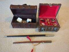 Jewelry Boxes Lot - Cufflinks and Pins