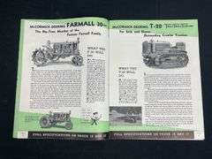 IHC McCormick-Deering Tractor Sales Literature