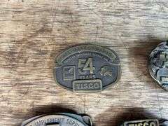 (5) TISCO Belt Buckles