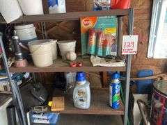 2 Metal Shelves + Contents