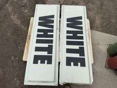 (2) White Signs