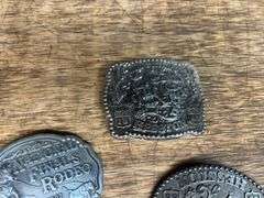 (5) Hesston Rodeo Belt Buckles