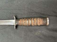 Chromed US Blade Marked Utica M3 Trench Knife w/M8 Scabbard