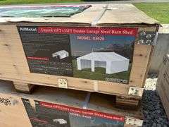 45 X 25FT Double Garage Steel Barn Shed