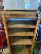 Mini fridge and storage shelving