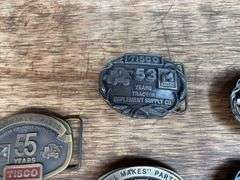 (5) TISCO Belt Buckles