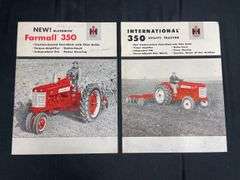 (2) IH Farmall 350 Tractor Sales Literature
