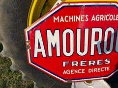 French Amoroux Bros Ag Machines Sign