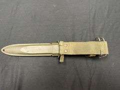 Chromed US Blade Marked Utica M3 Trench Knife w/M8 Scabbard