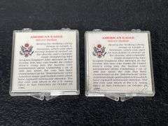(2) 1990 American Silver Eagle