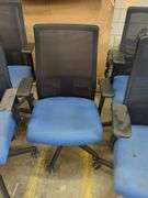 (5) Office Chairs - Blue/Black