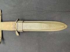 Chromed US Blade Marked Utica M3 Trench Knife w/M8 Scabbard