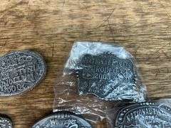 (6) Hesston Rodeo Belt Buckles