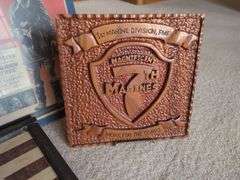 US Marines Lot - Art/Cane/Semper Fi Box / Plaque