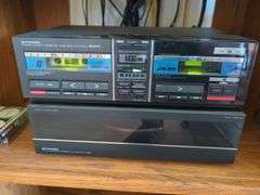 Vintage Pioneer Complete Audio System Lot - Receiver/TurnTable/CD/Tape/Tuner and Speakers with Cabinet