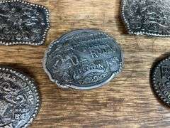 (5) Hesston Rodeo Belt Buckles