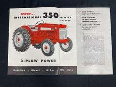 (2) IH Farmall 350 Tractor Sales Literature