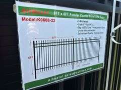 Powder Coated Steel Site Fence 8 X 6 Ft