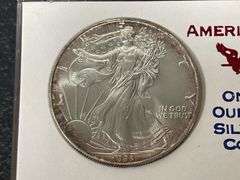 (2) 1993 $1 American Silver Eagle
