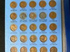 Lincoln Head Cent Collection in Blue Book