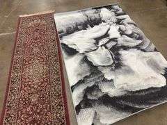 3 Decorative Rugs White, Tan, & Red