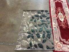 2 Decorative Rugs Red & Brown