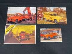 (4) International Truck Postcards