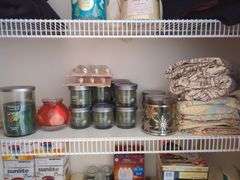 Closet Contents - Candles/Pillows/Lightbulbs