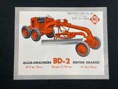 Allis Chalmers BD-2 Motor Grader Sales Literature