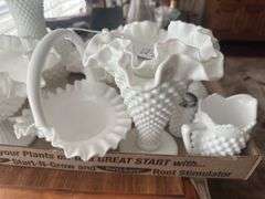 Assorted Milk Glass