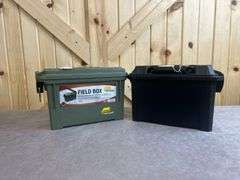Two Empty Hard Plastic Range Boxes; 1 Plano