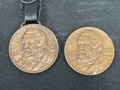 (2) 1931 Centennial of the Reaper Coin + Watch Fob