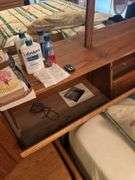 Bed with Headboard and Frame - Cedar Drawers - Bed is 57” W - Head Board is 106” W x 67” T x 20” D