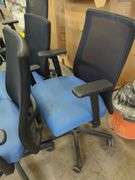 (5) Office Chairs - Blue/Black