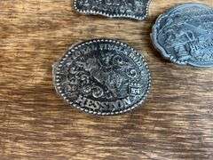 (5) Hesston Rodeo Belt Buckles