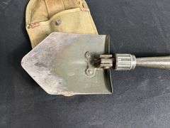 US Ames M-1943 Folding Shovel w/Canvas Carrier