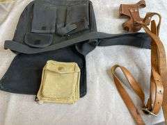 Canvas Field Bag & Misc. Leather Holsters, Etc.