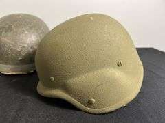 (2)-US PASGT Ballistic Helmets w/Chinstraps