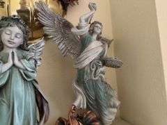 Lot of Assorted Figurines - Angels/Candle Holders