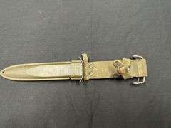 Chromed US Blade Marked Utica M3 Trench Knife w/M8 Scabbard