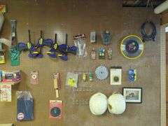 Peg Board Contents - Quick-Grip Vise's/Clamps/and More