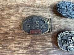 (5) TISCO Belt Buckles