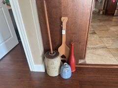 Decorative House Items Including 2 Gallon Crock Churn
