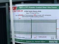 10 X 7 FT Powder Coated Steel Site Fence