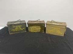(3)-Cal .50 Metal Ammo Cans