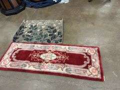 2 Decorative Rugs Red & Brown