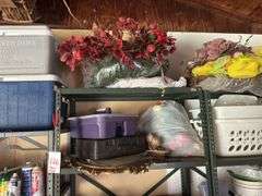 2 Metal Shelves + Contents