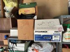 2 Metal Shelves + Contents