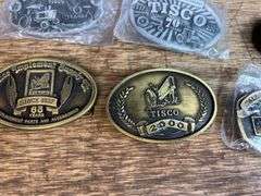 (6) TISCO Belt Buckles