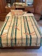 Bed with Headboard and Frame - Cedar Drawers - Bed is 57” W - Head Board is 106” W x 67” T x 20” D